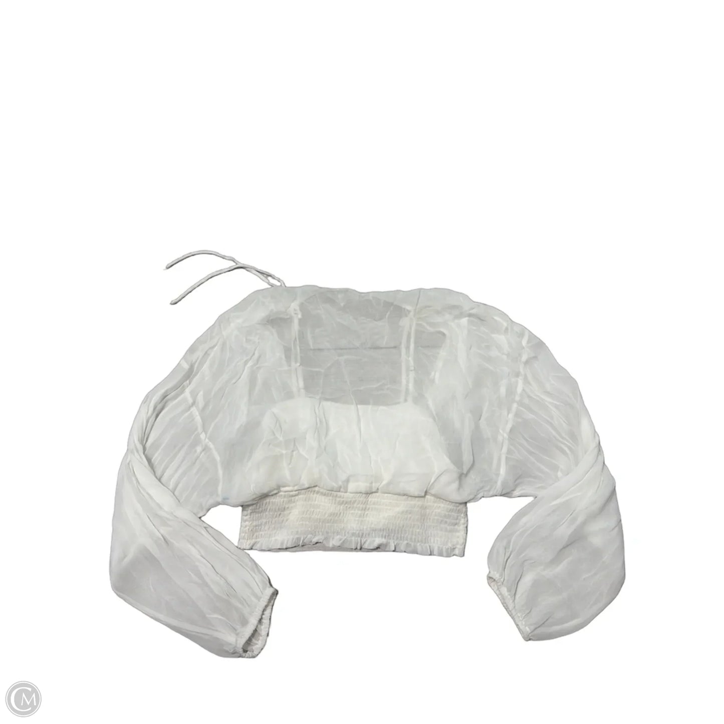 Top Long Sleeve By Anthropologie In White, Size: M