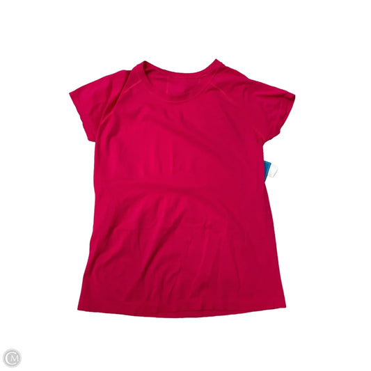 Athletic Top Short Sleeve By Athleta In Pink, Size: L
