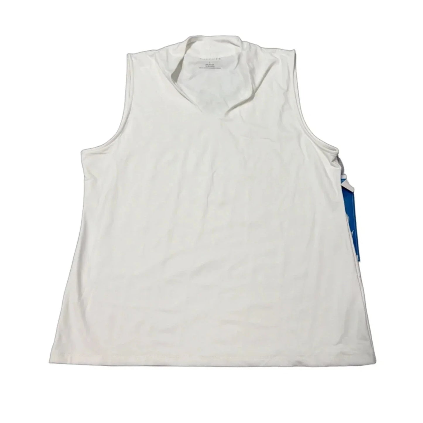 Top Sleeveless By Talbots In White, Size: L