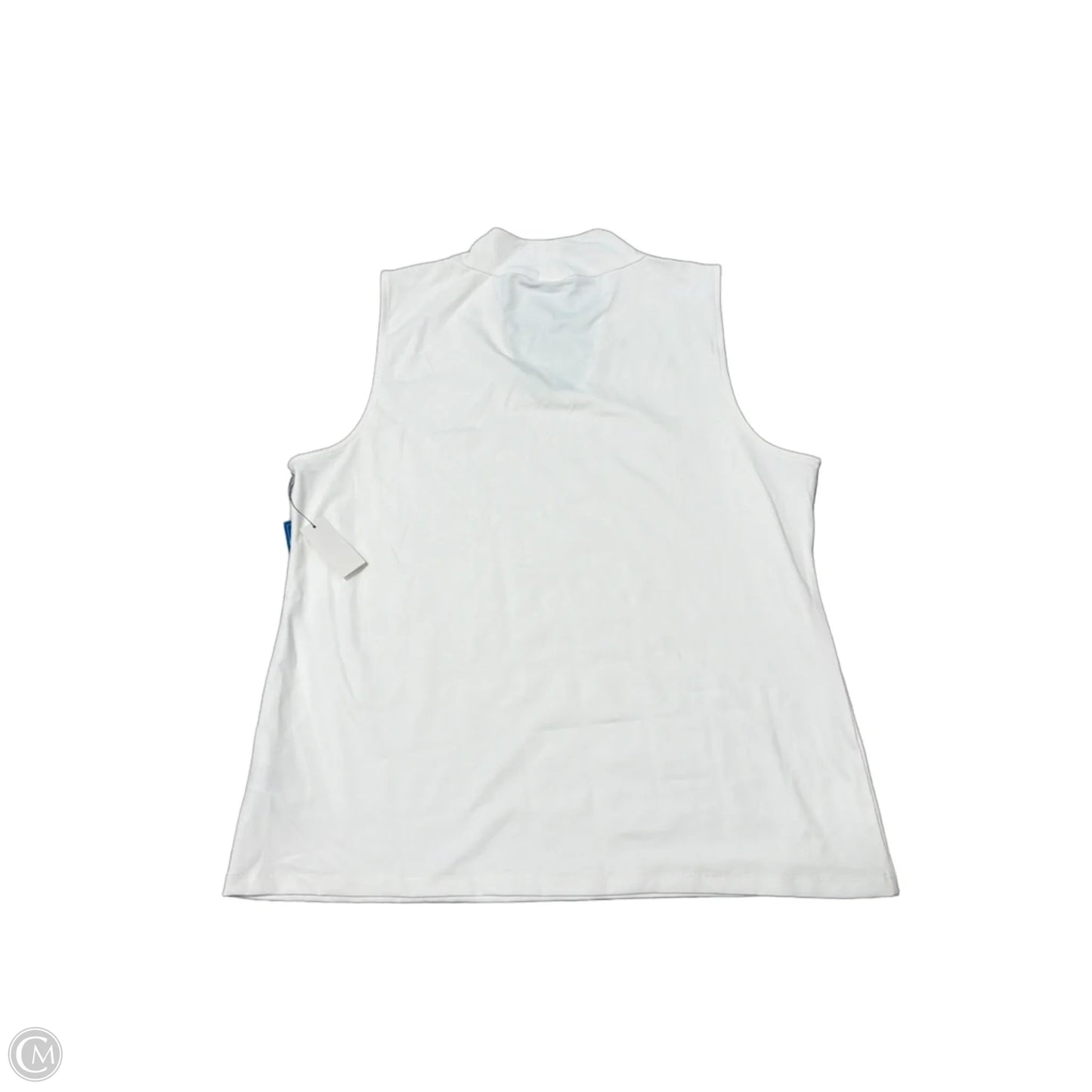 Top Sleeveless By Talbots In White, Size: L