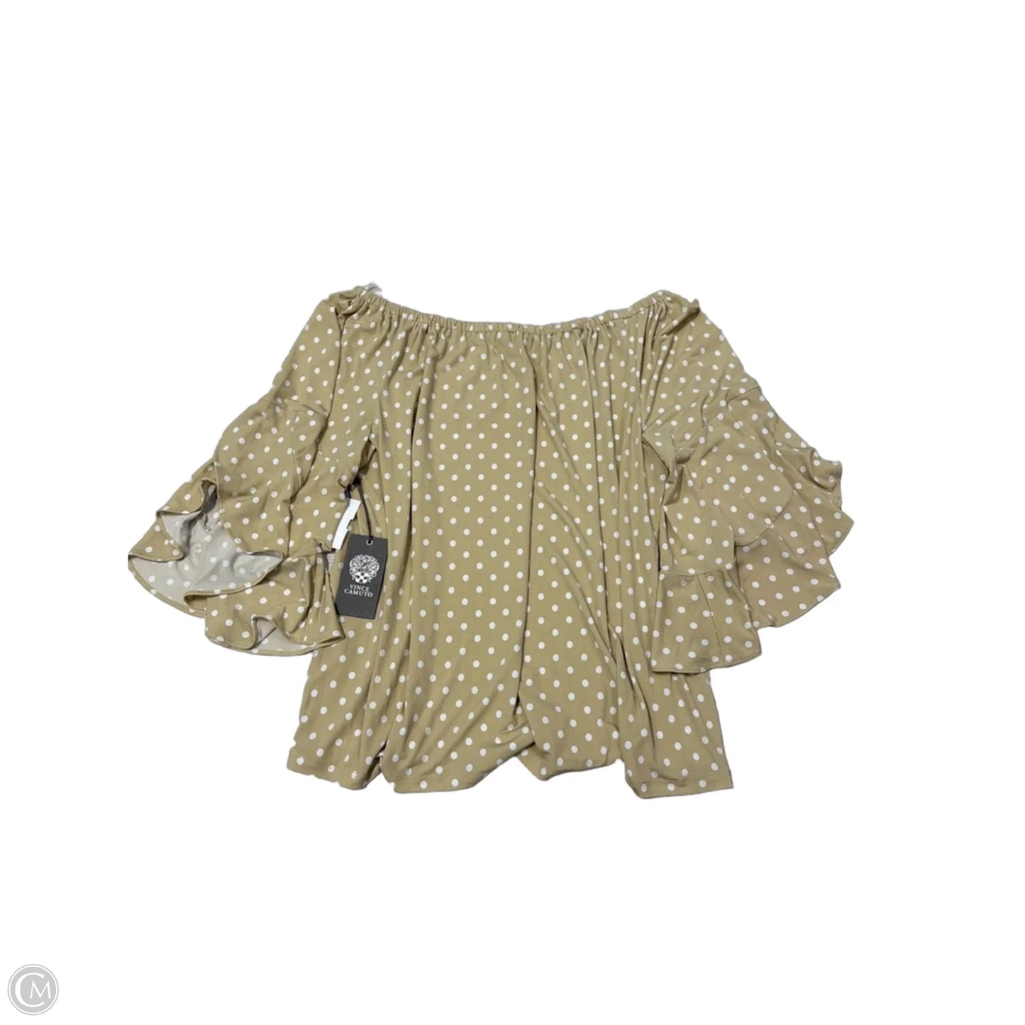 New! Top Long Sleeve By Vince Camuto In Polkadot Pattern, Size: L