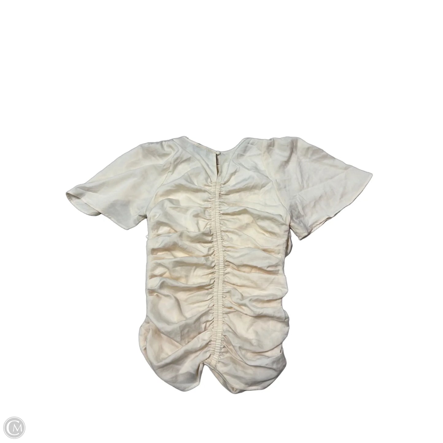 New! Top Short Sleeve By Steve Madden In Cream, Size: S