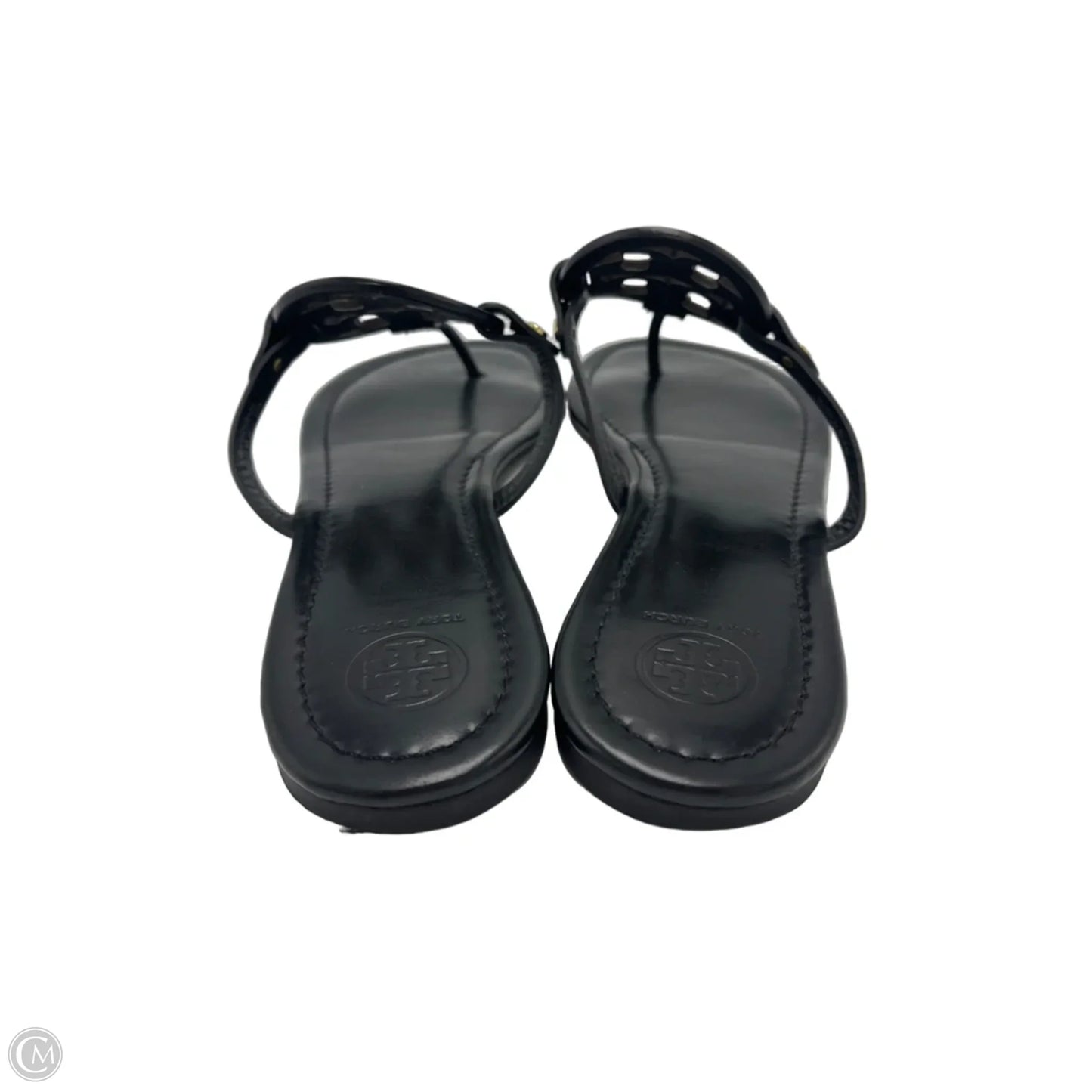 Tory Burch Miller Designer Sandals In Black & Gold, Size: 13
