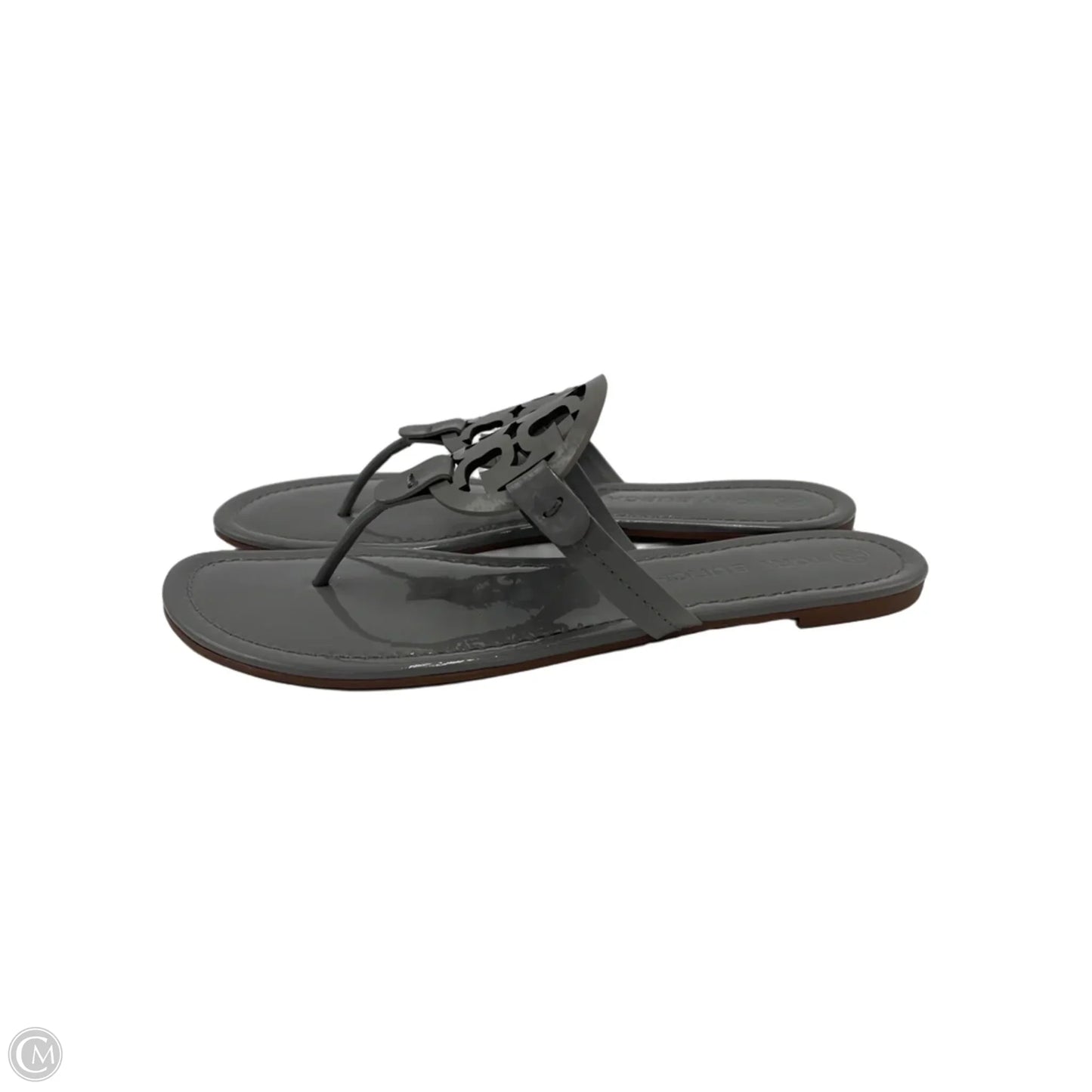 Tory Burch Miller Designer Sandals In Grey, Size: 13