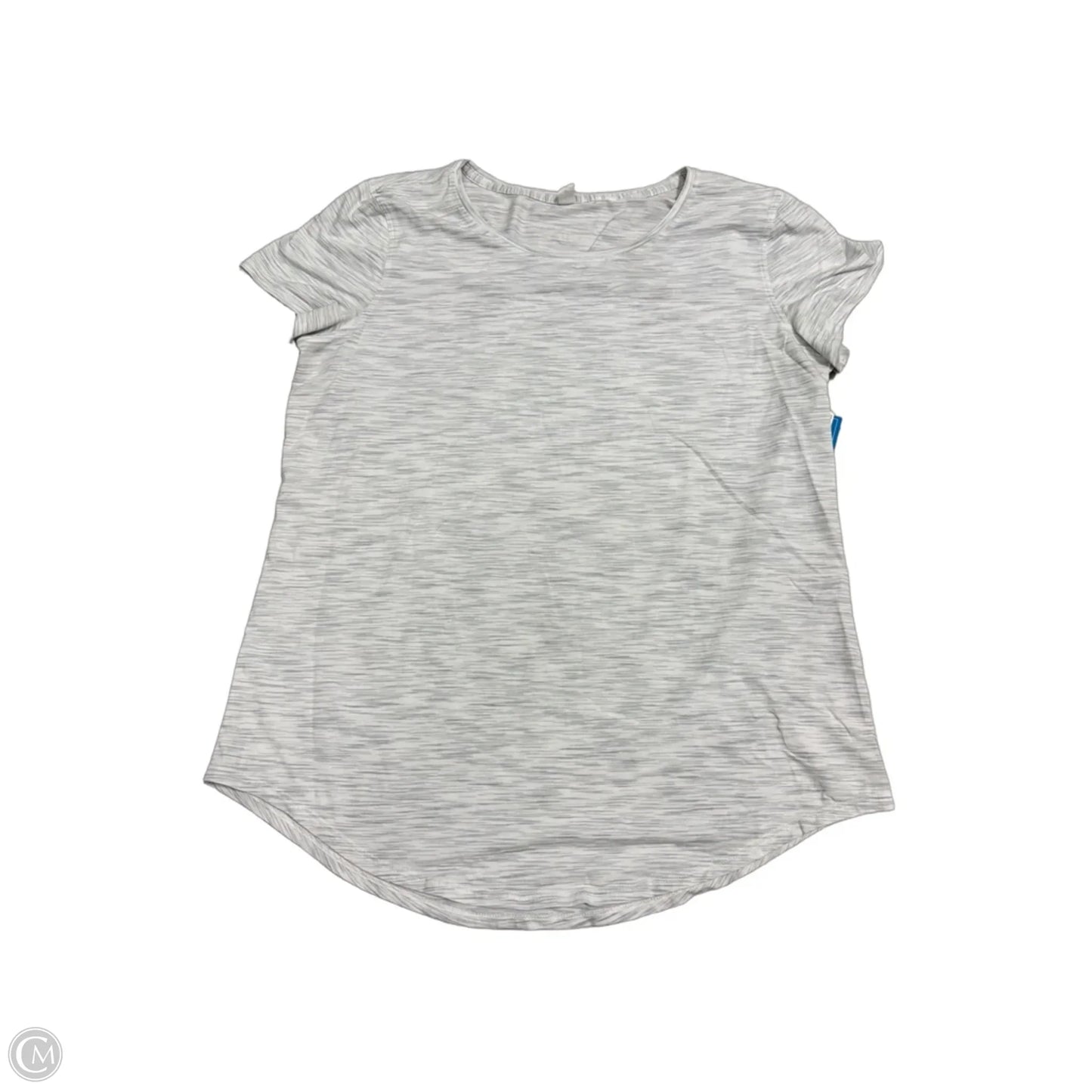 Athletic Top Short Sleeve By Lululemon In Grey, Size: 10