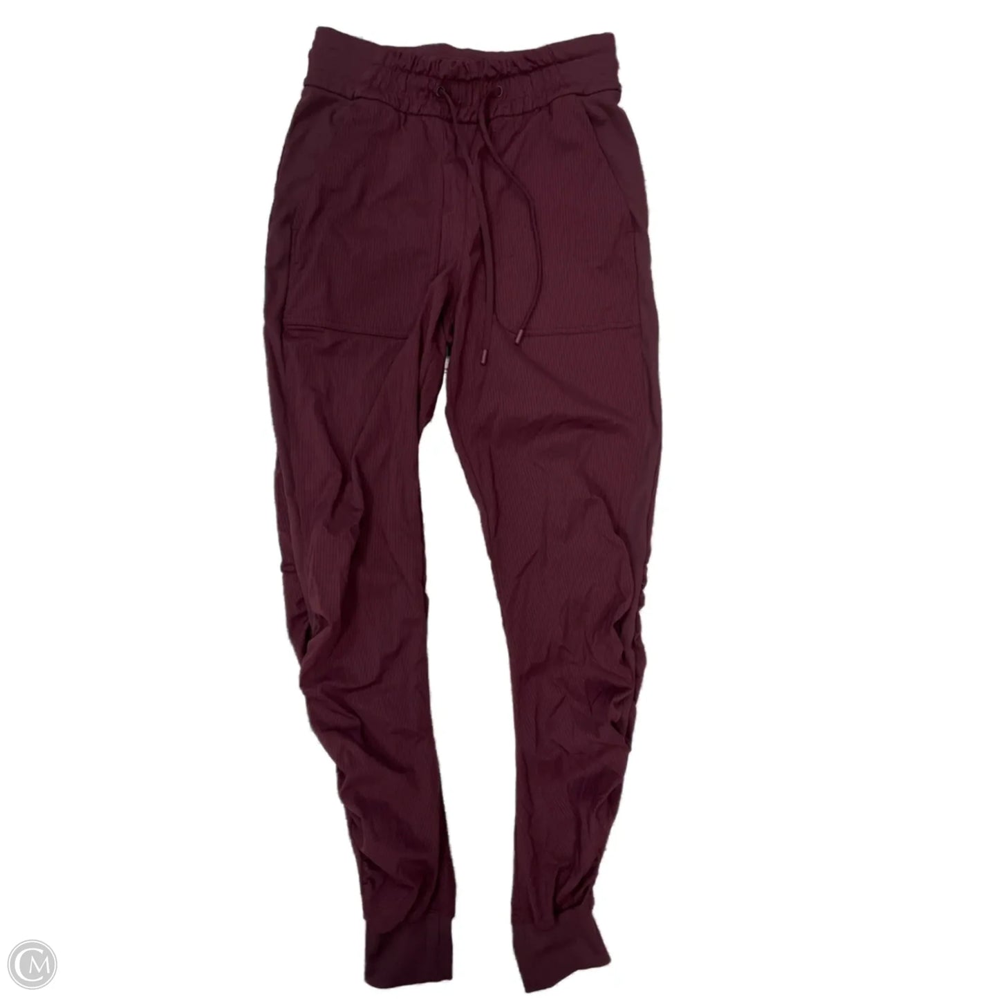 Athletic Pants By Lululemon In Maroon, Size: S