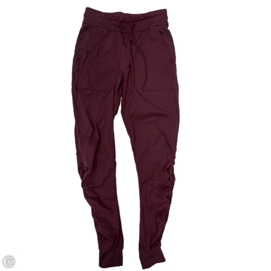 Athletic Pants By Lululemon In Maroon, Size: S