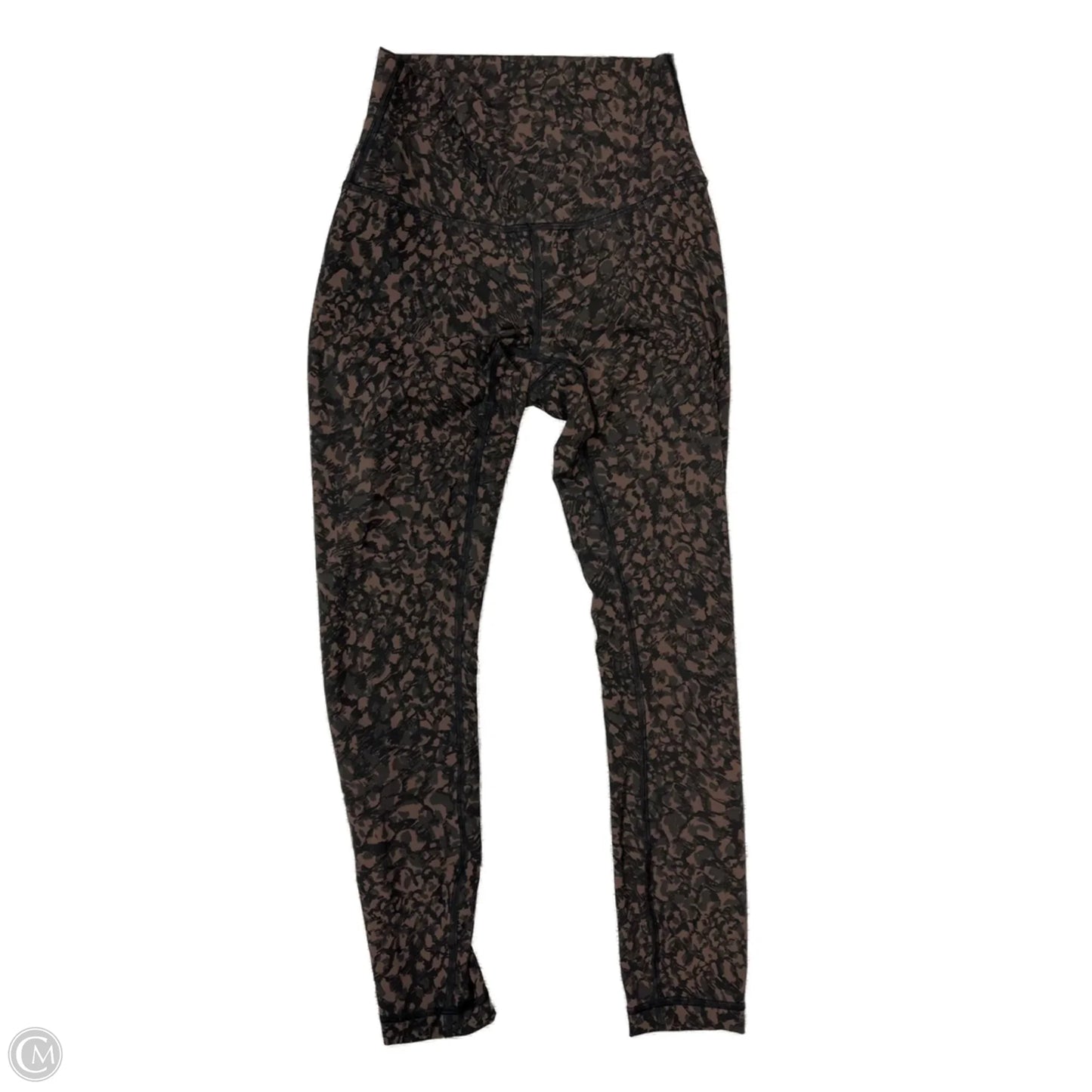 Athletic Leggings By Lululemon In Black & Brown, Size: S