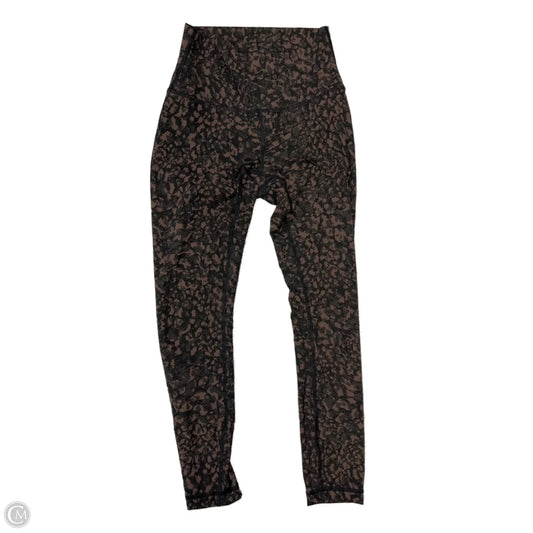 Athletic Leggings By Lululemon In Black & Brown, Size: S