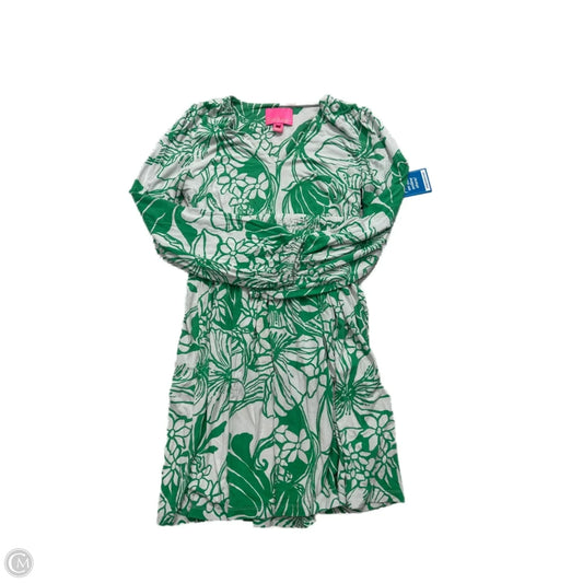 Dress Designer By Lilly Pulitzer In Green & White, Size: S