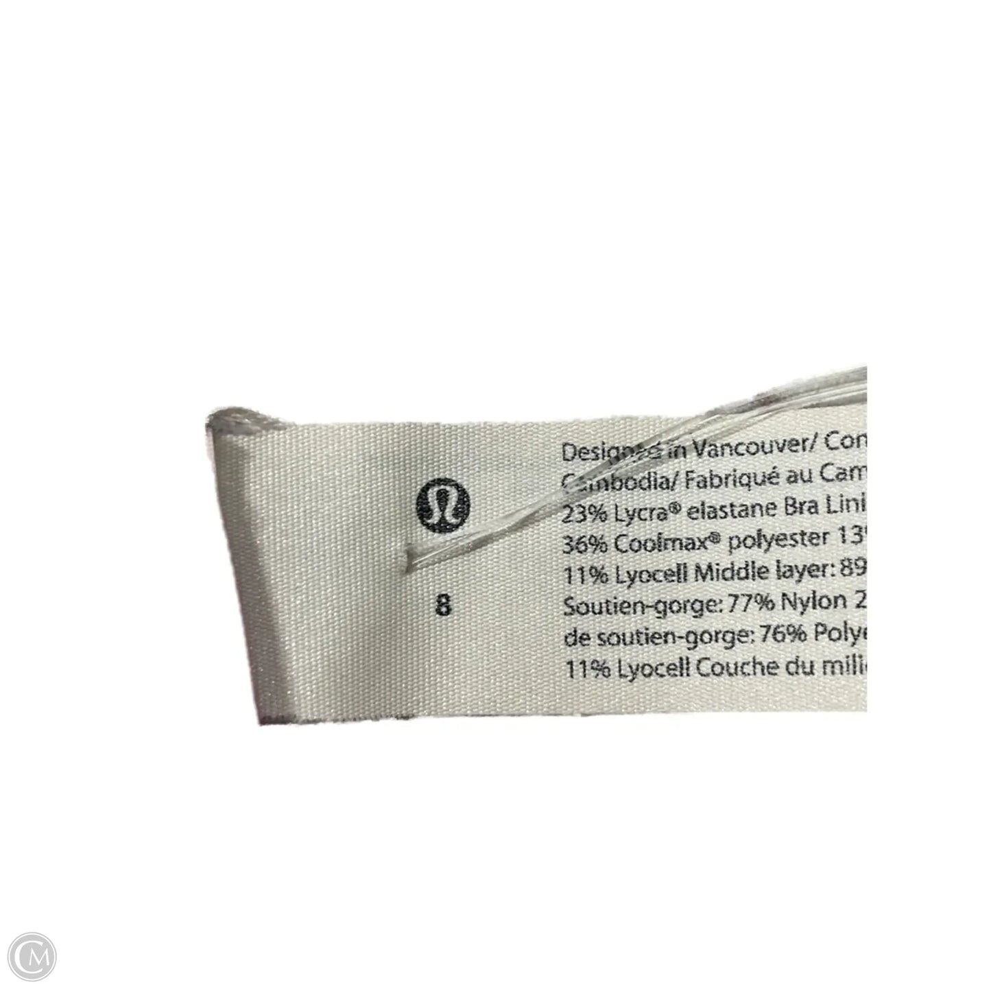 Athletic Bra By Lululemon In Pink, Size: M