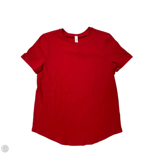 Athletic Top Short Sleeve By Lululemon In Red, Size: S