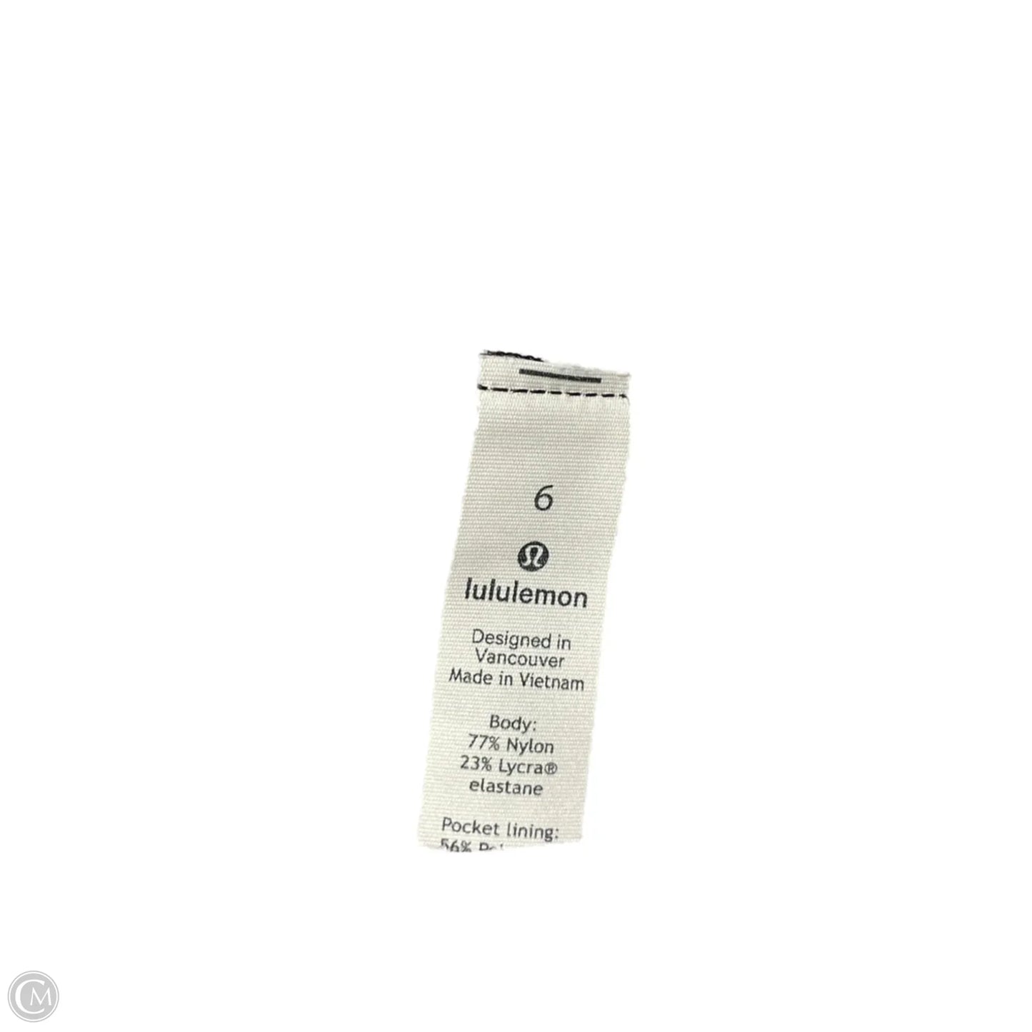 Athletic Leggings By Lululemon In Black & White, Size: S