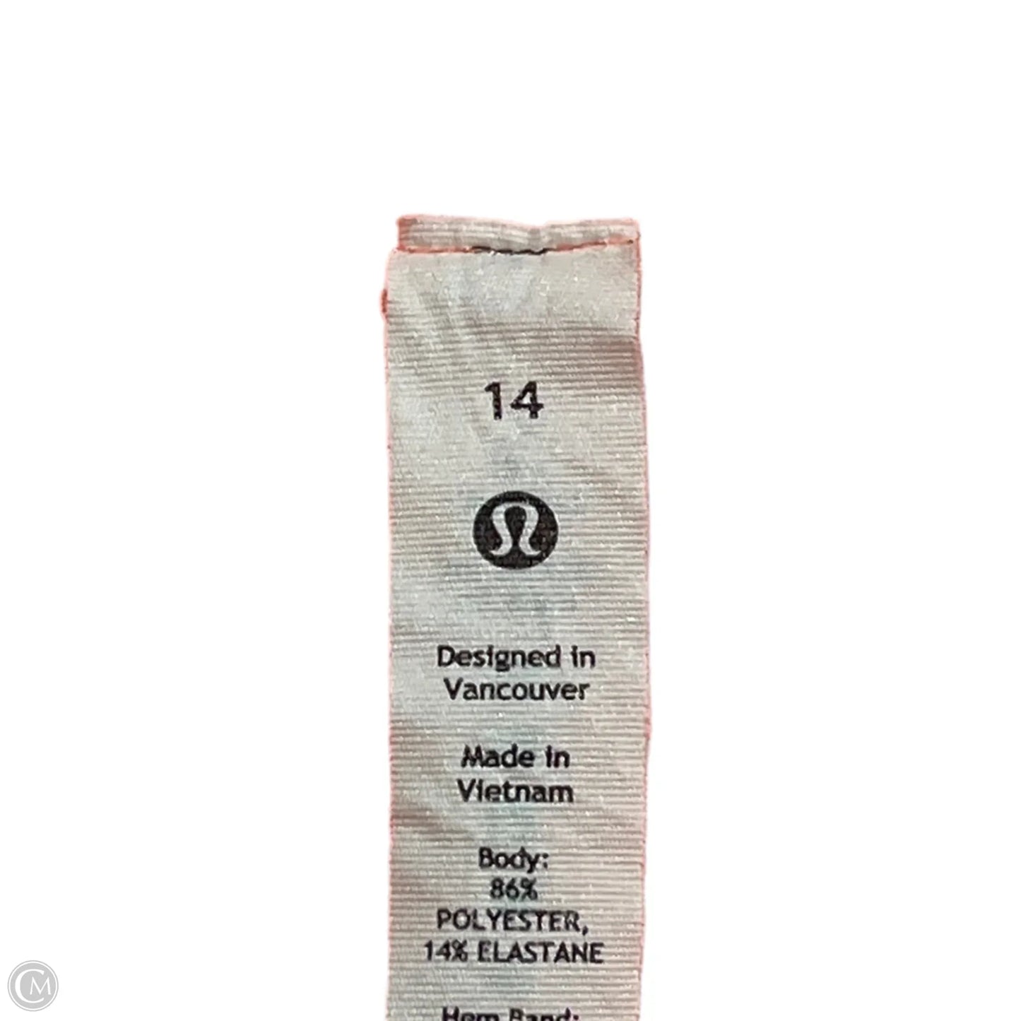 Athletic Shorts By Lululemon In Coral, Size: 14