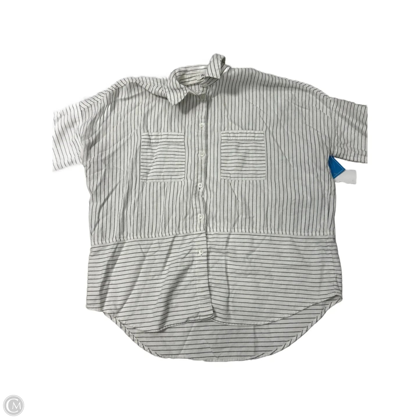Top Short Sleeve By Madewell In Striped Pattern, Size: Xs