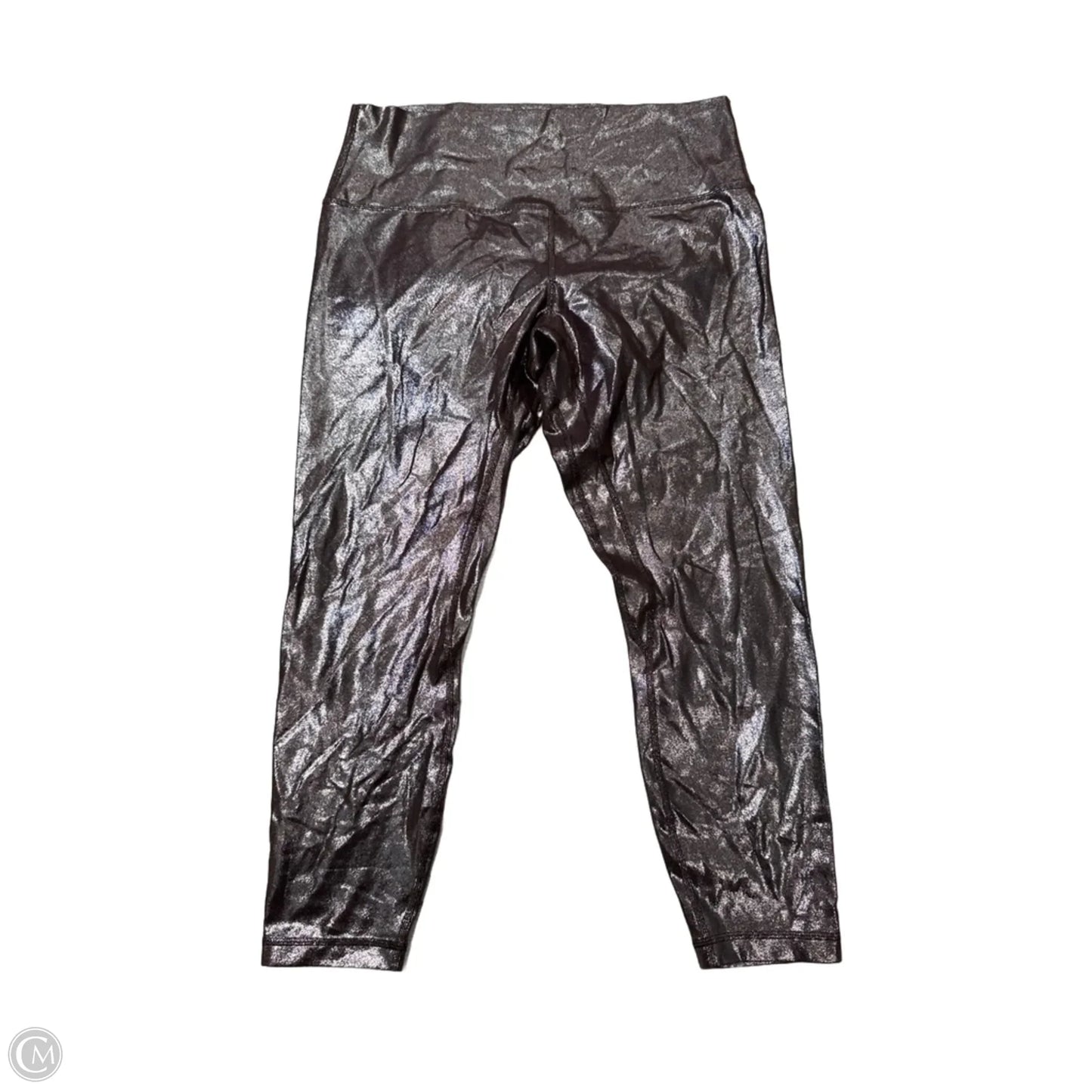 Athletic Leggings By Lululemon In Brown & Silver, Size: L