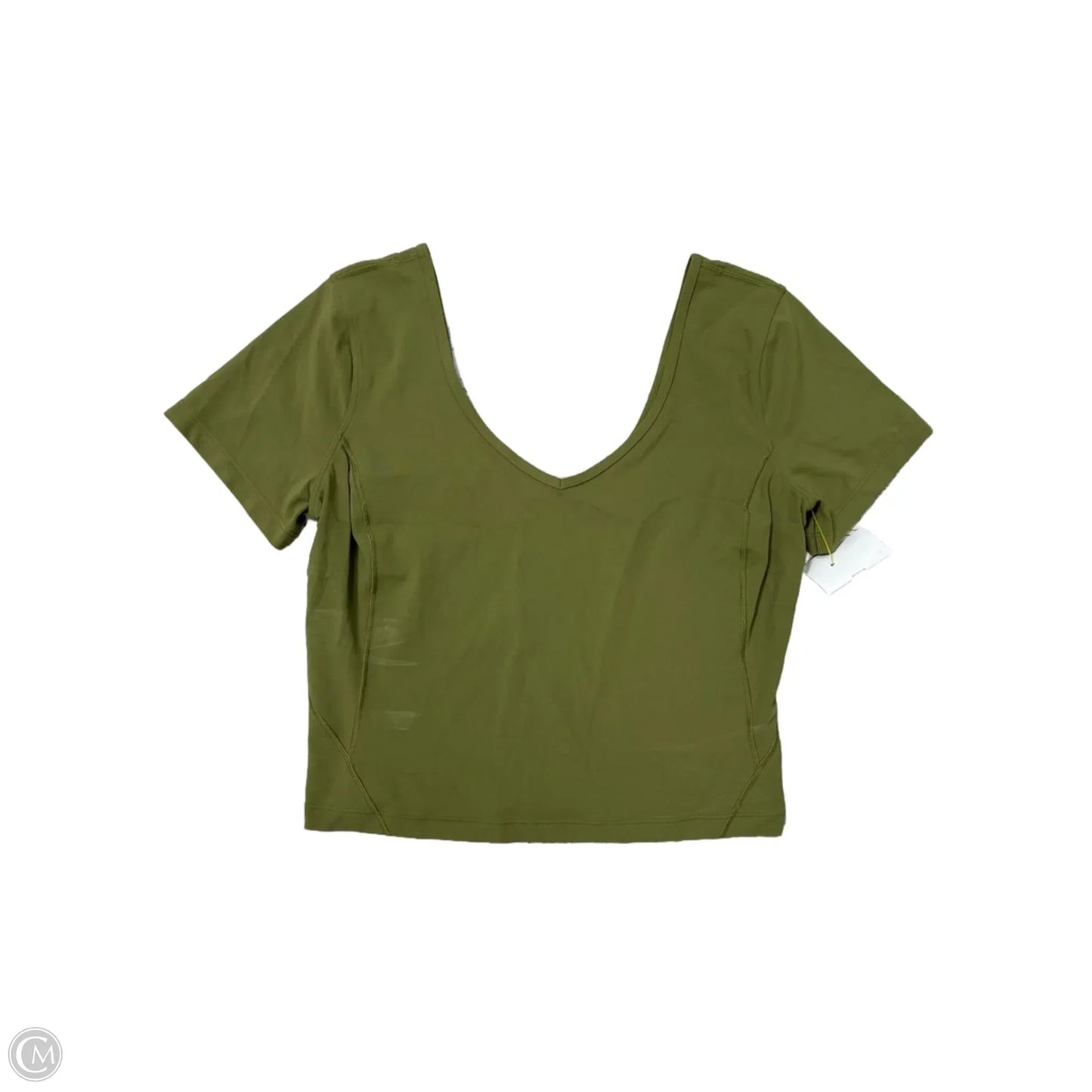 Athletic Top Short Sleeve By Lululemon In Green, Size: L