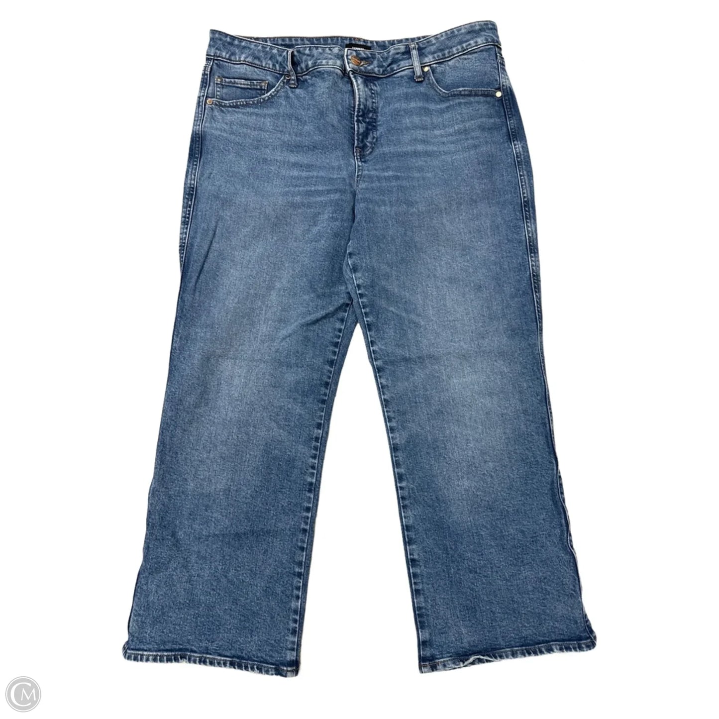 Jeans Straight By Express In Blue Denim, Size: 12