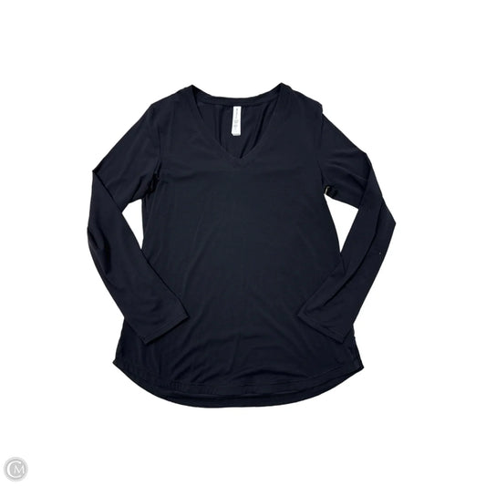 Athletic Top Long Sleeve Crewneck By Athleta In Black, Size: M