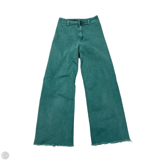 Jeans Wide Leg By Miou Muse In Green, Size: L