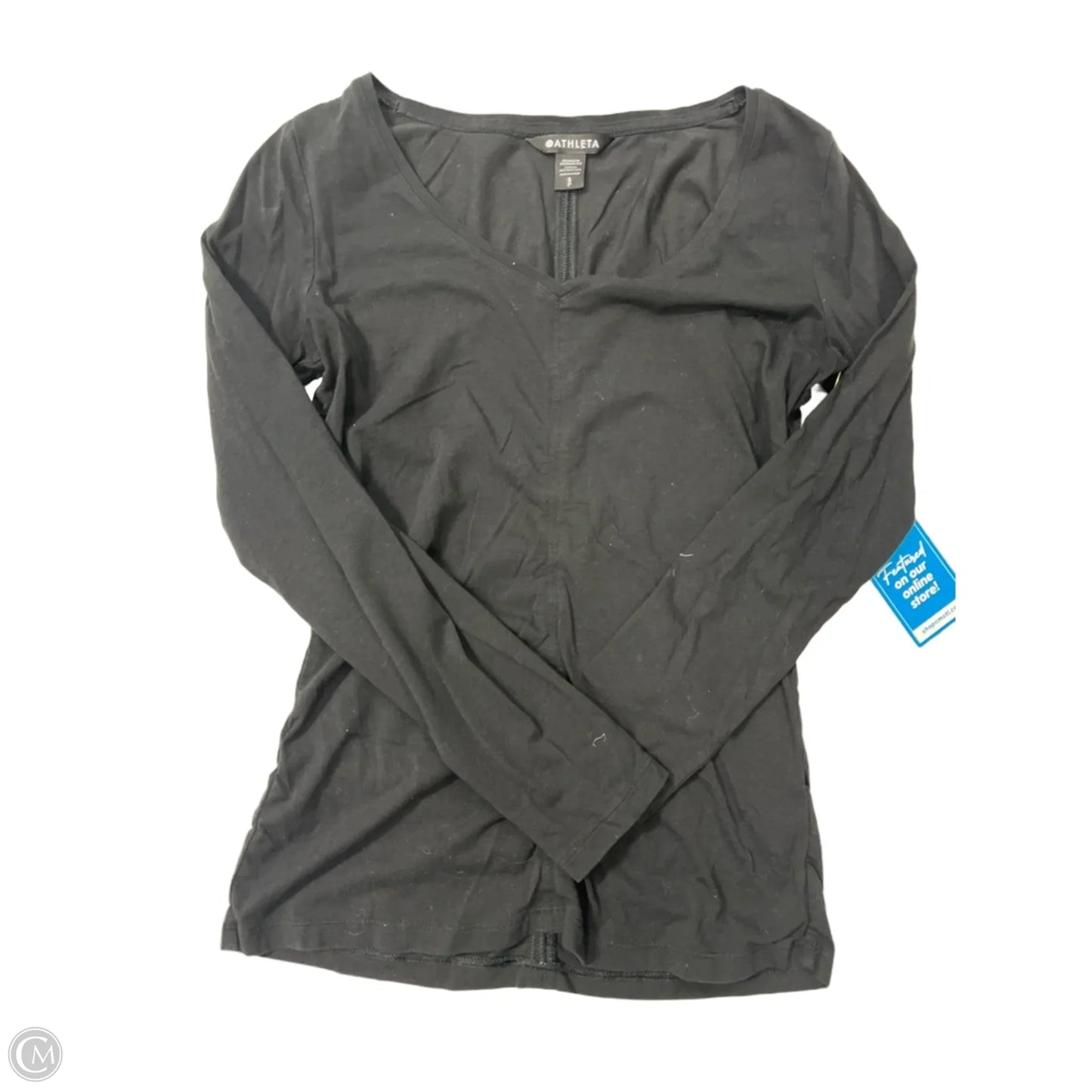 Athletic Top Long Sleeve Crewneck By Athleta In Black, Size: Sp