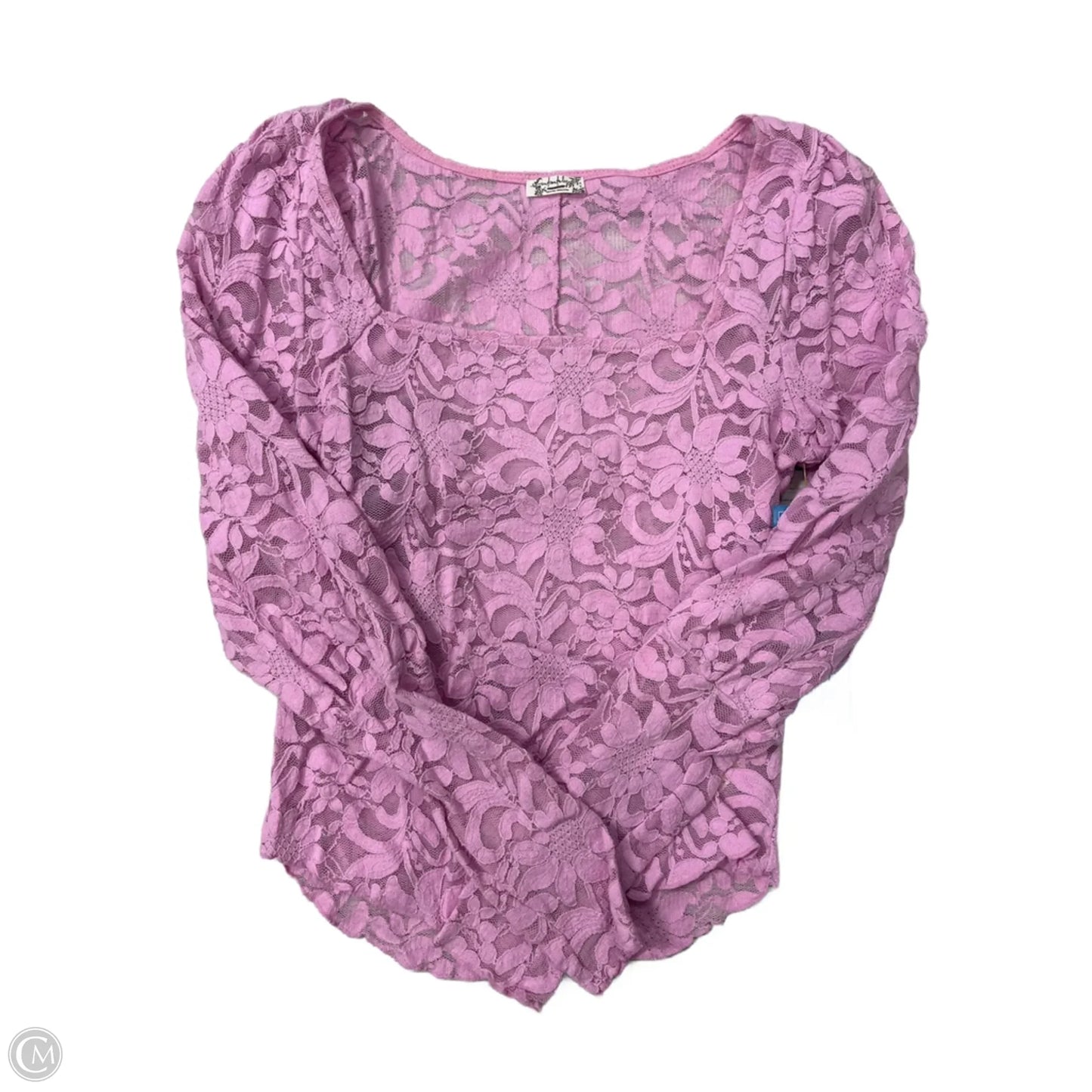 Top Long Sleeve By Free People In Pink, Size: M