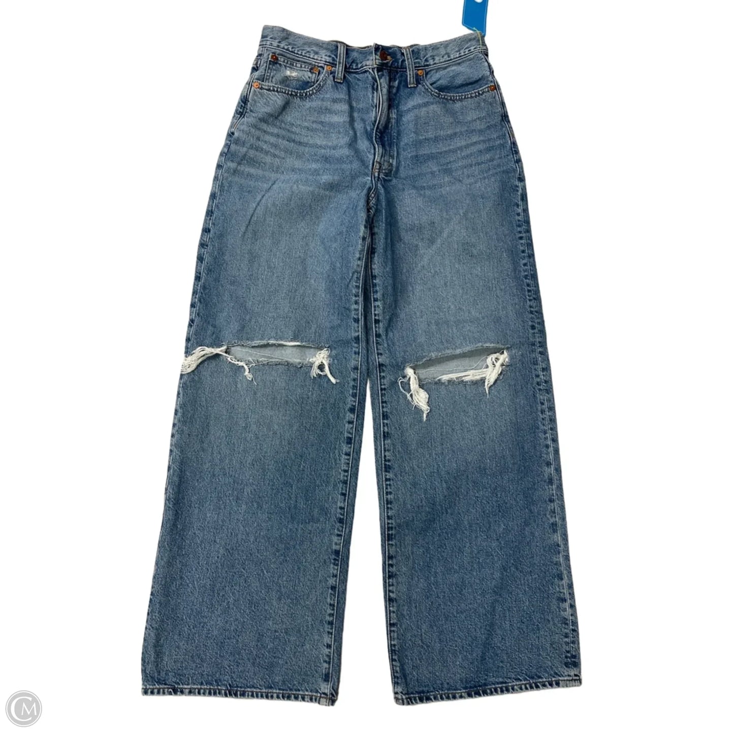 Jeans Wide Leg By Madewell In Blue Denim, Size: 10