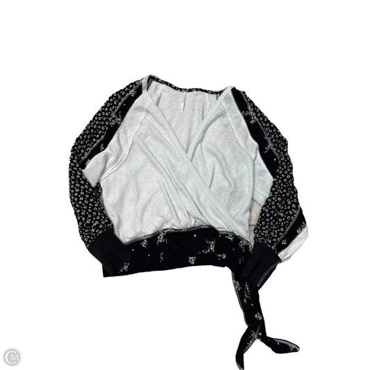 Top Long Sleeve By Free People In Black & Grey, Size: S