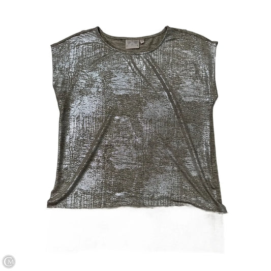 Top Short Sleeve By Dantelle In Silver, Size: M