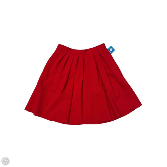 Skirt Midi By Banana Republic In Red, Size: 12