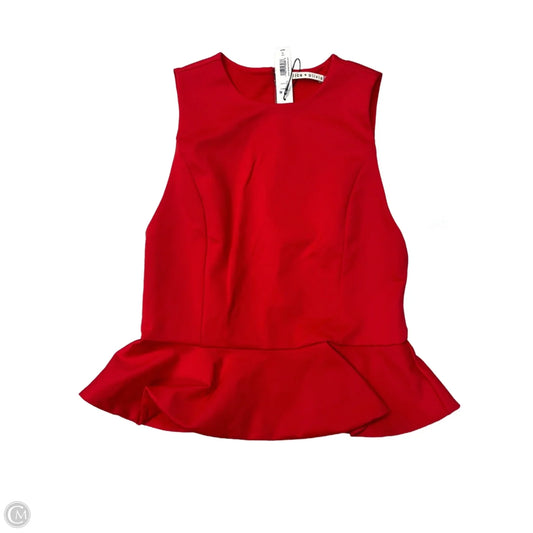 New! Top Sleeveless Designer By Alice + Olivia In Red, Size: Xl