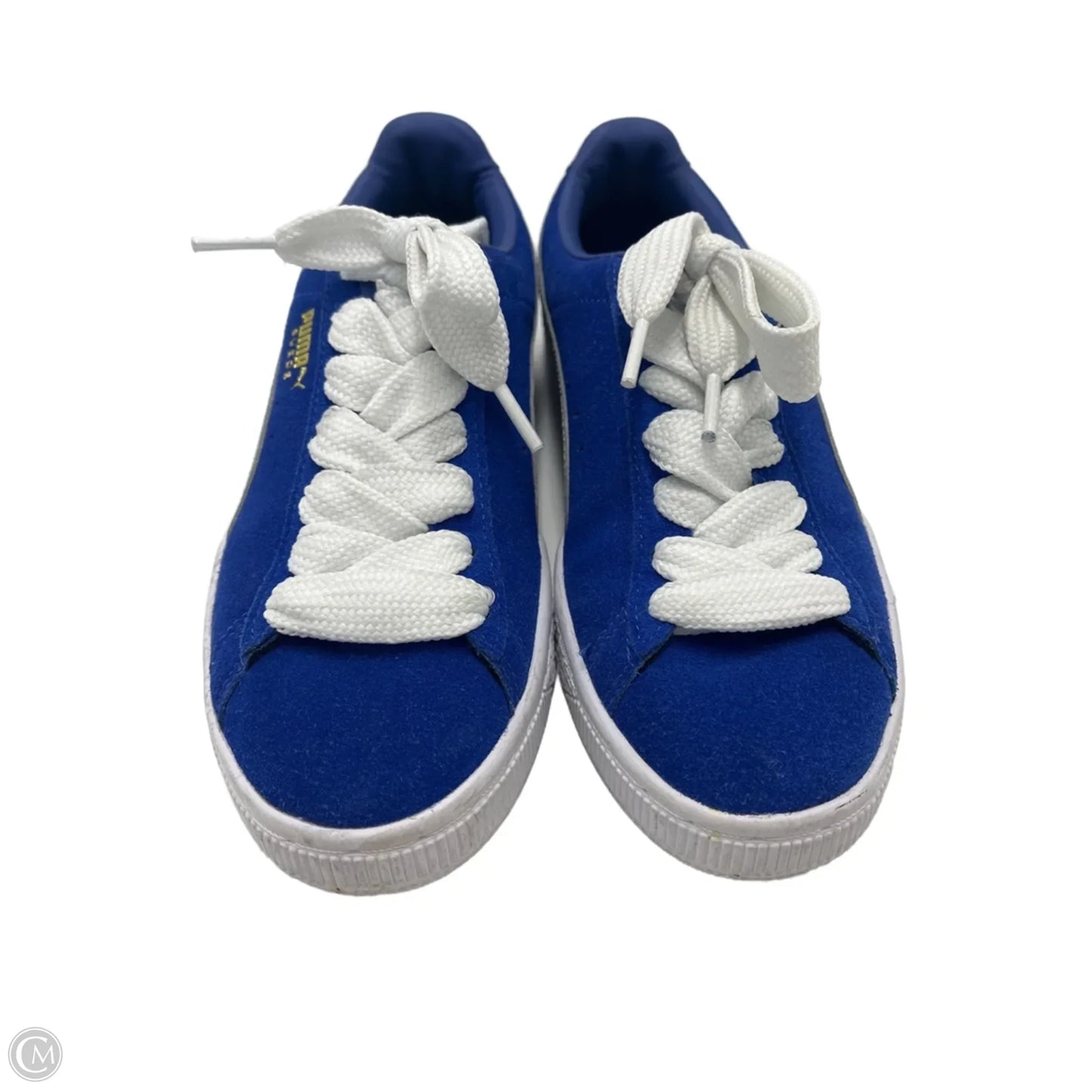 Shoes Sneakers By Puma In Blue & White, Size: 6