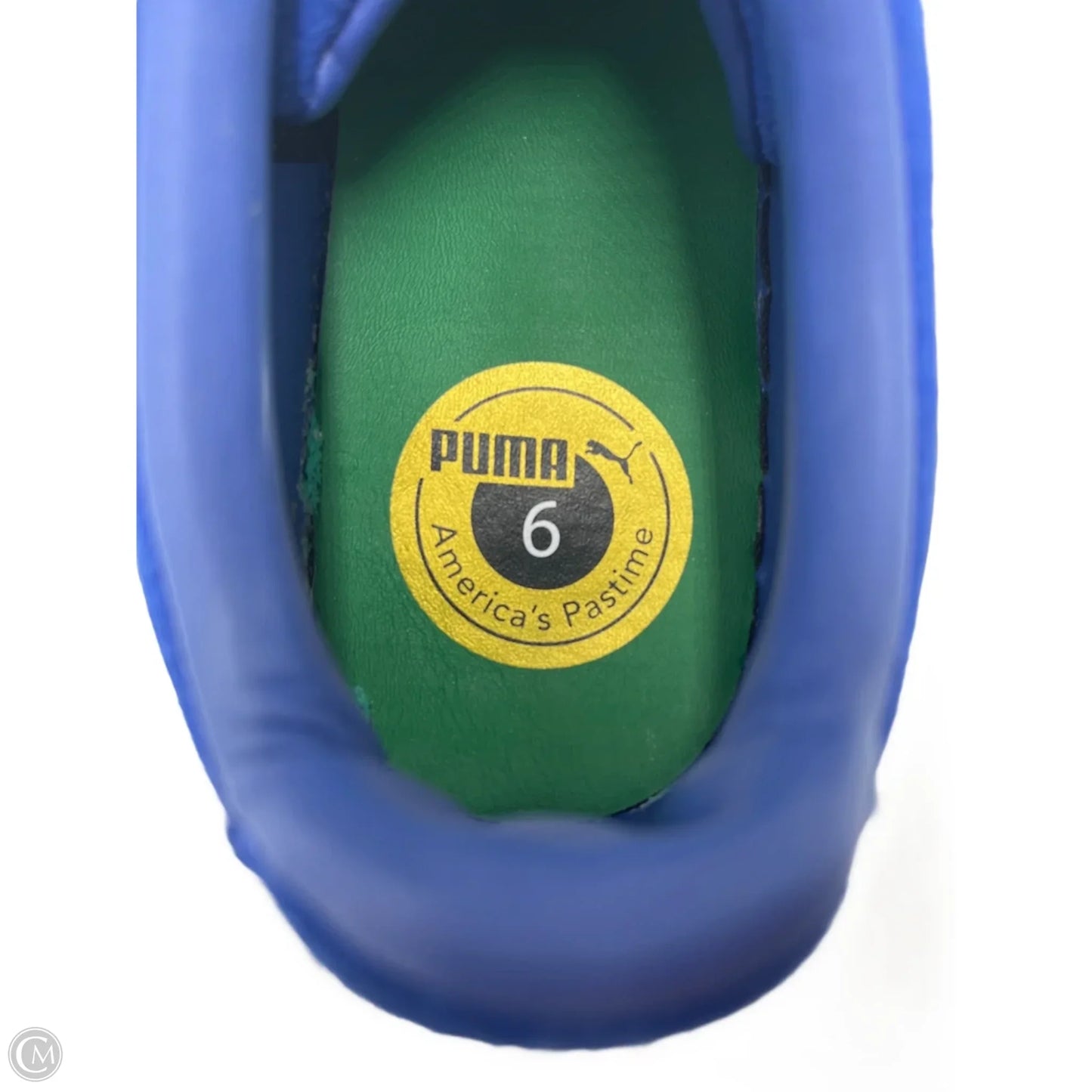 Shoes Sneakers By Puma In Blue & White, Size: 6