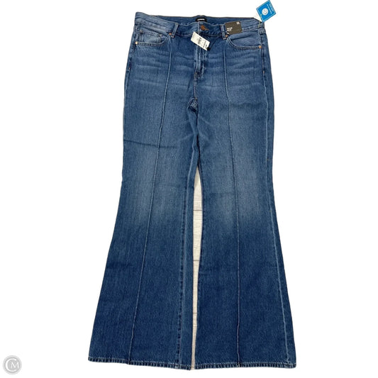 Jeans Flared By Express In Blue Denim, Size: 12L
