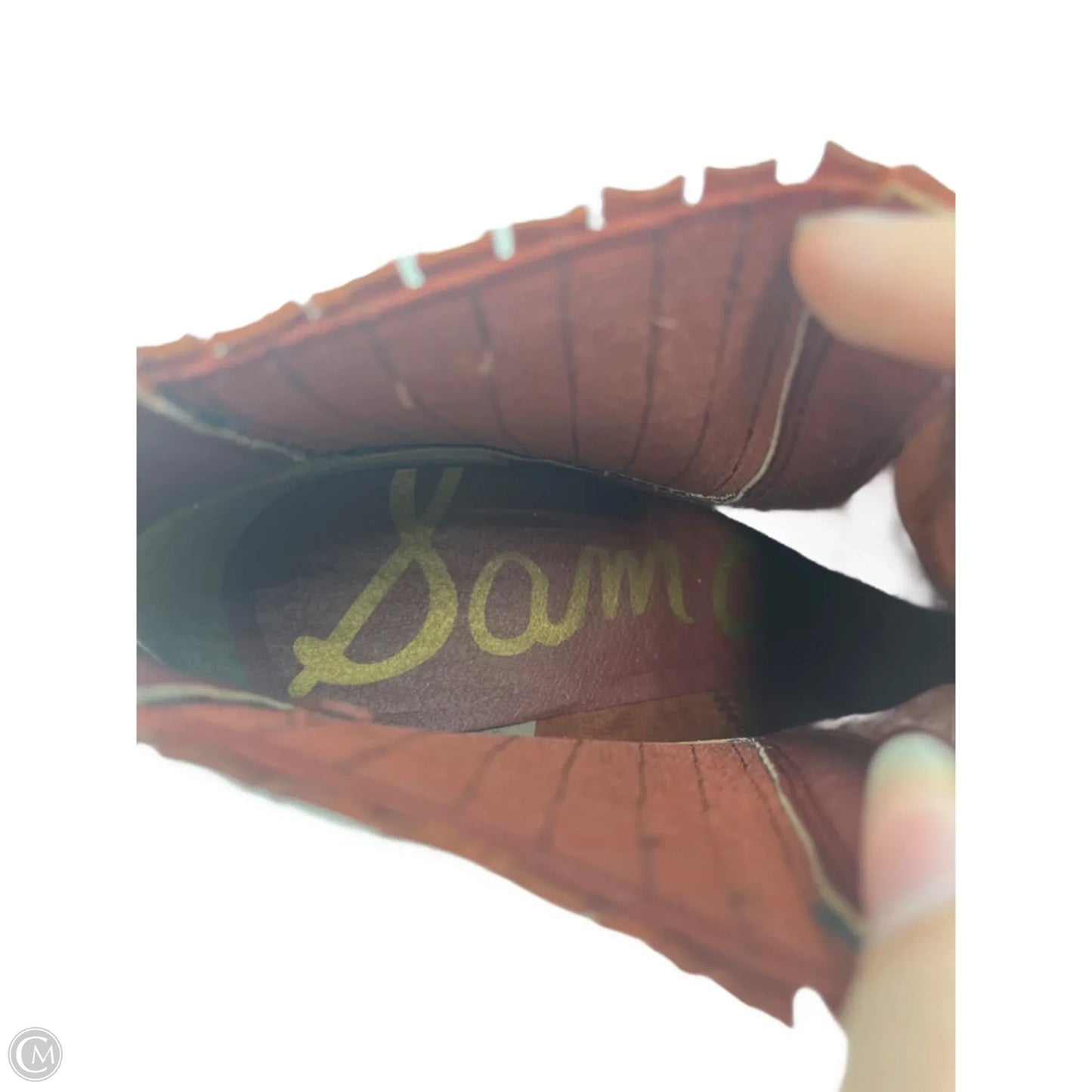 Boots Ankle Heels By Sam Edelman In Orange, Size: 10