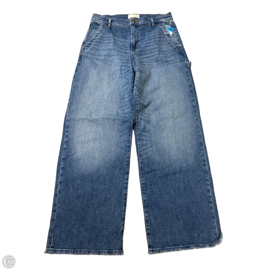 Jeans Wide Leg By Current/elliott In Blue Denim, Size: 8