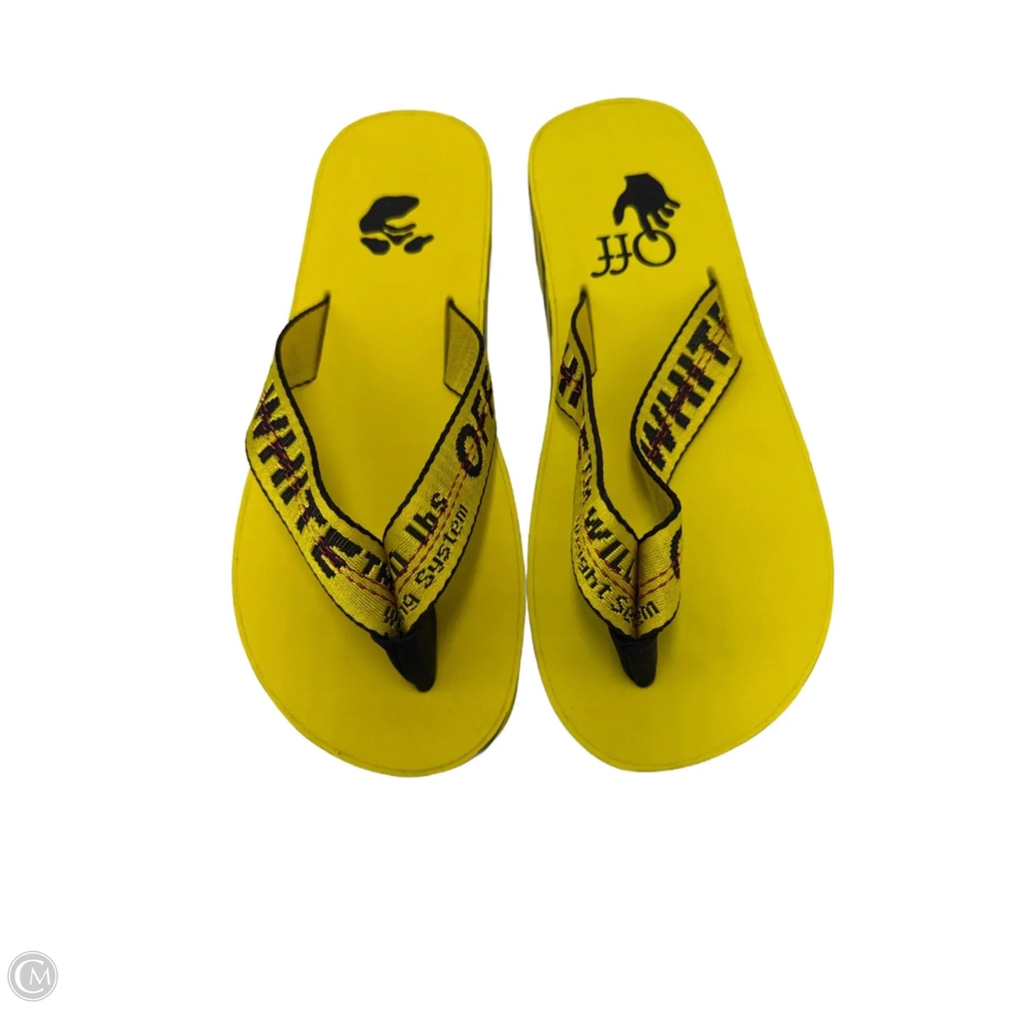 Sandals Luxury Designer By Off-White In Yellow, Size: 5.5