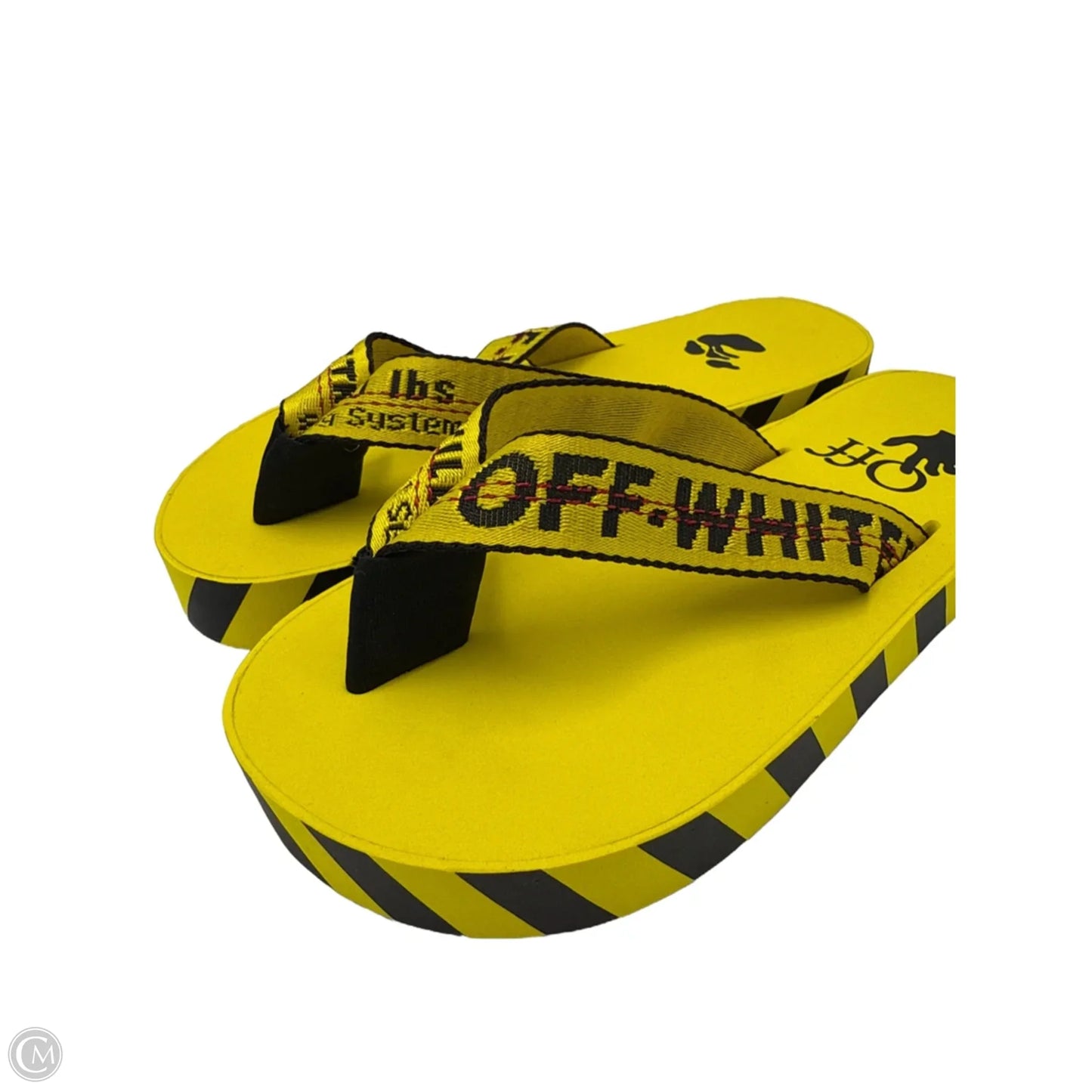 Sandals Luxury Designer By Off-White In Yellow, Size: 5.5