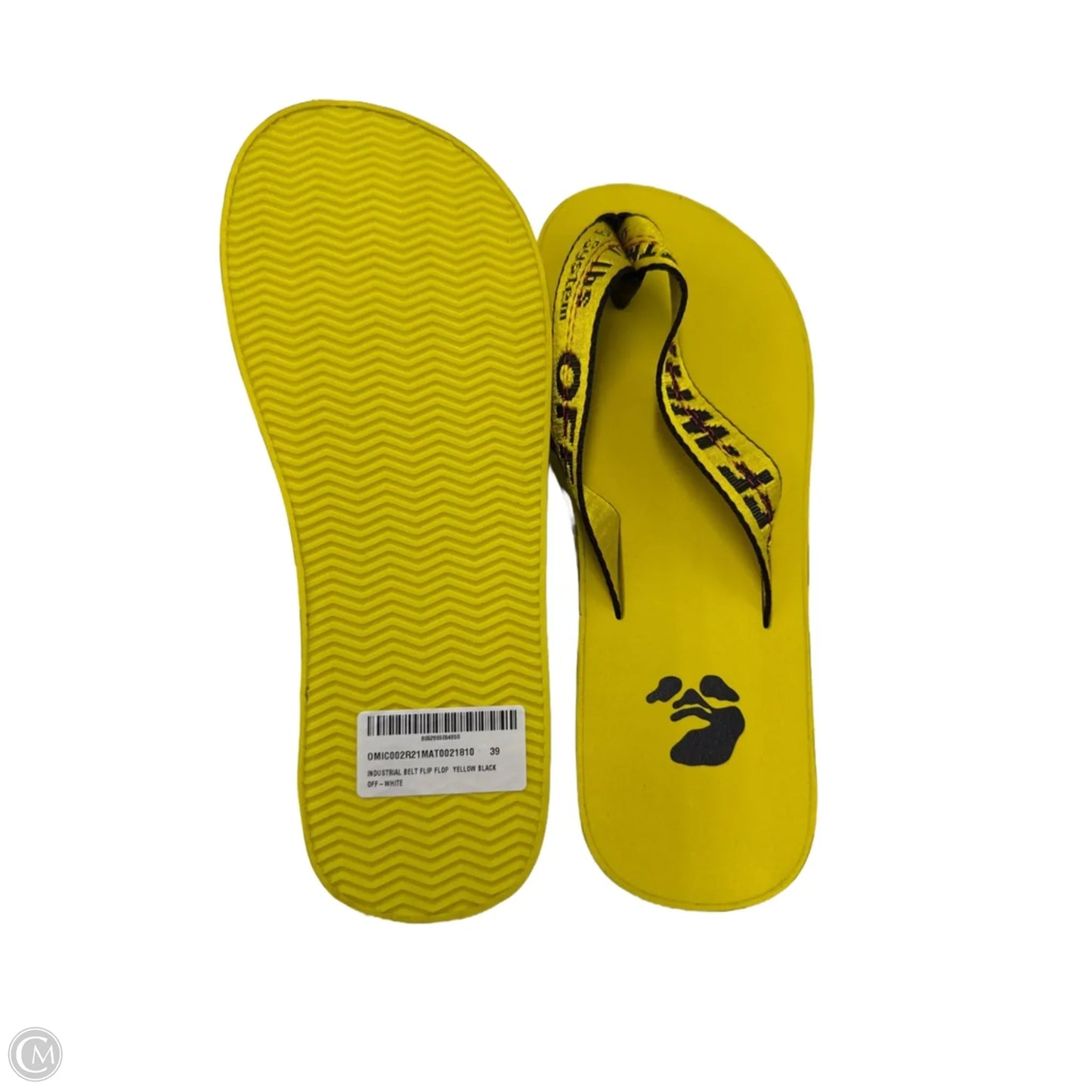 Sandals Luxury Designer By Off-White In Yellow, Size: 5.5