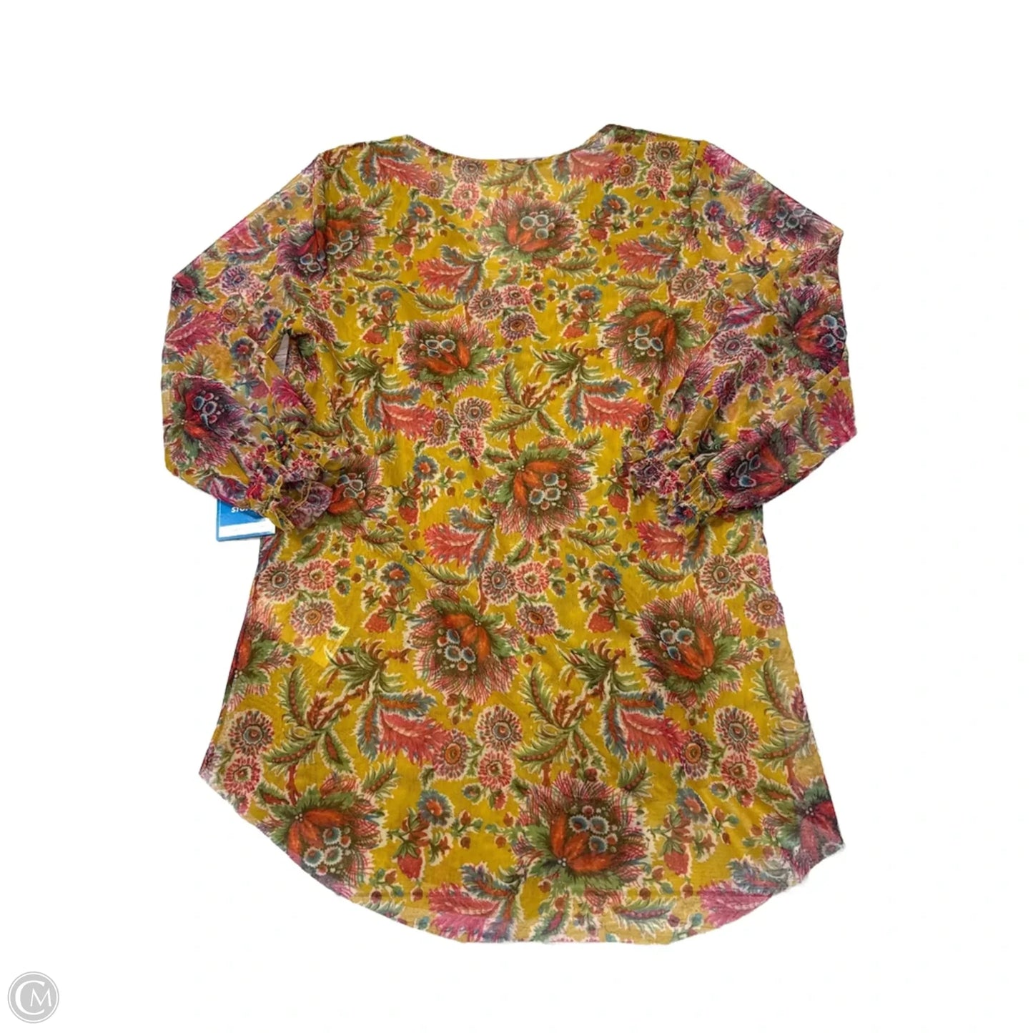 Top Long Sleeve By Anthropologie In Yellow, Size: S