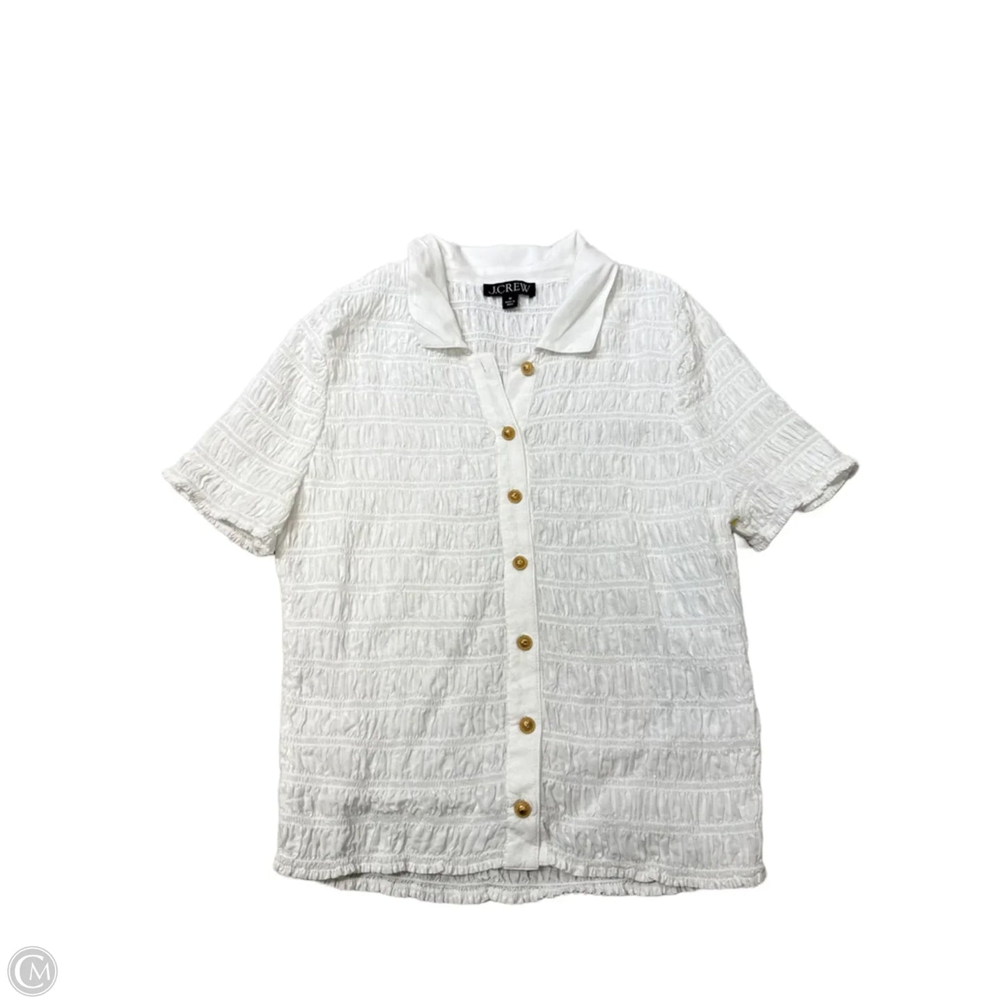 Top Short Sleeve By J. Crew In White, Size: M