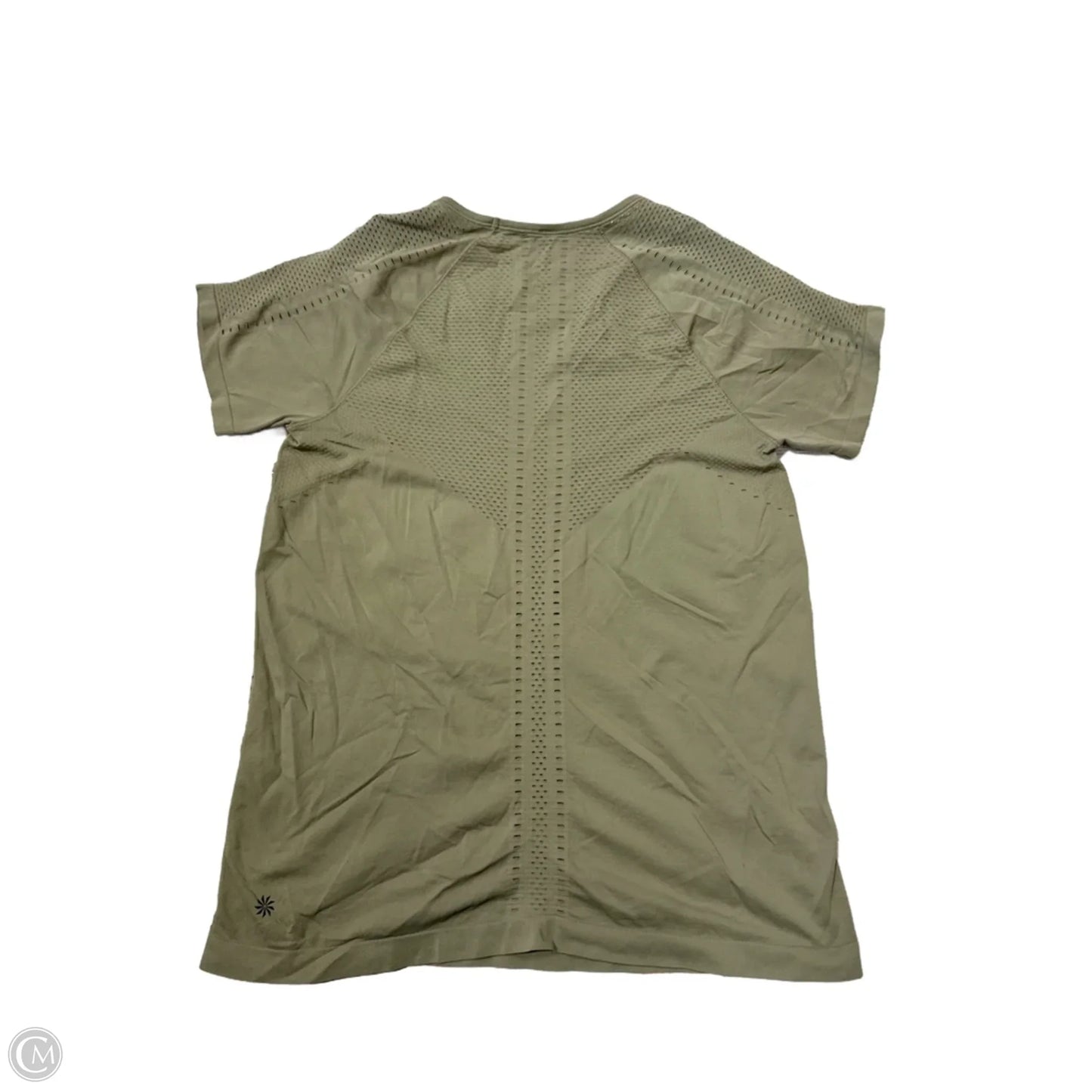 Athletic Top Short Sleeve By Athleta In Green, Size: M