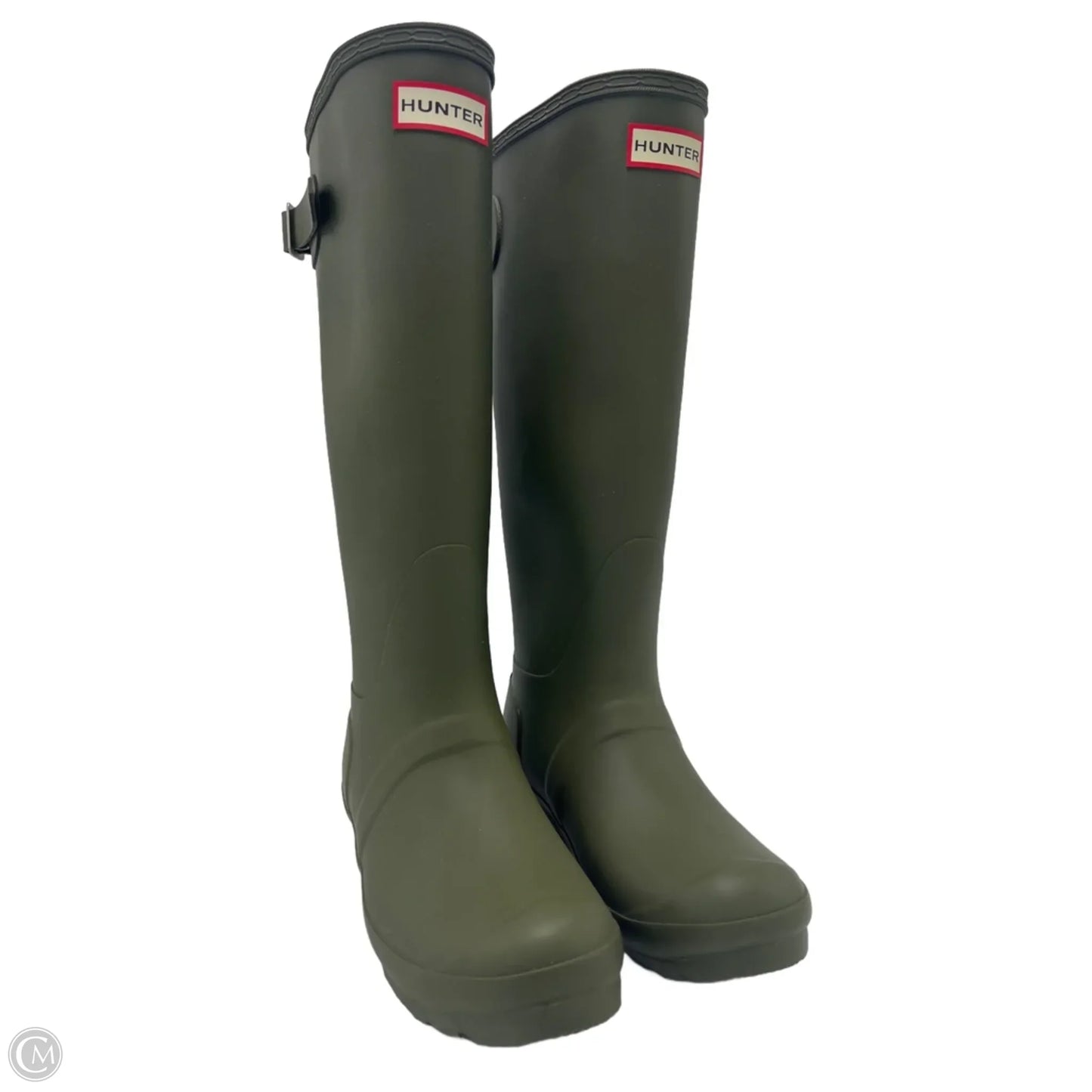 Boots Mid-calf Heels By Hunter In Green, Size: 6