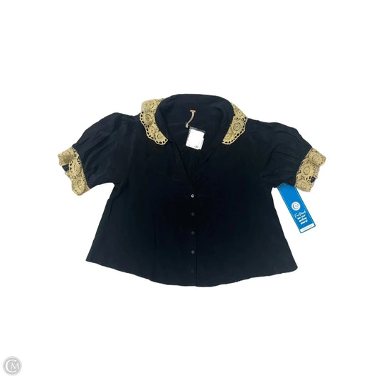 New! Top Short Sleeve By Free People In Black, Size: Xs