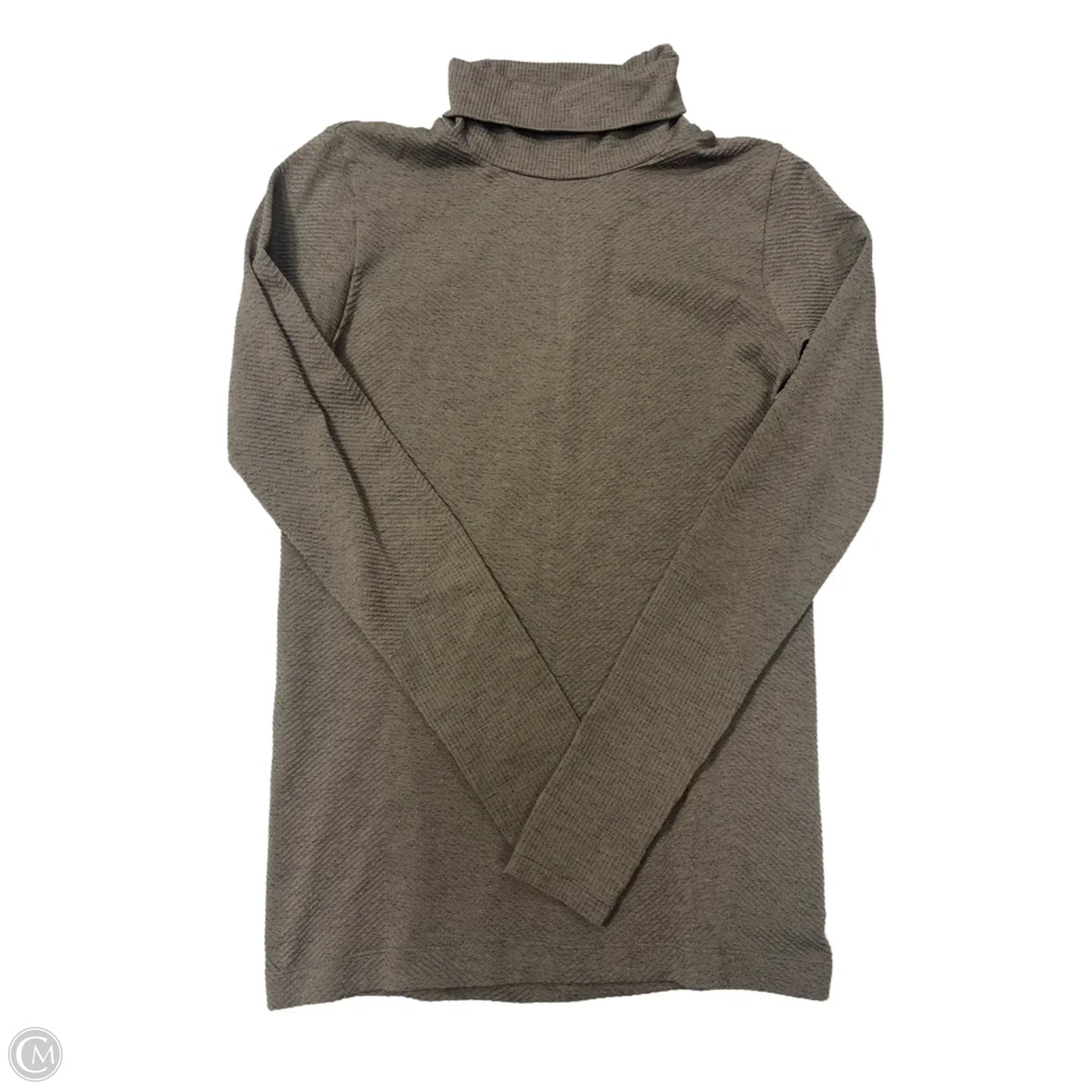 Athletic Top Long Sleeve Collar By Athleta In Brown, Size: S