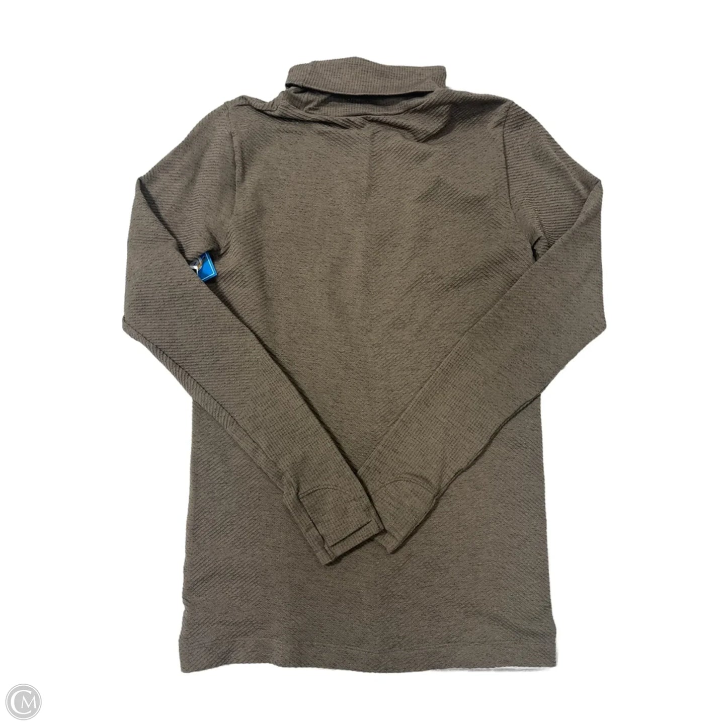 Athletic Top Long Sleeve Collar By Athleta In Brown, Size: S