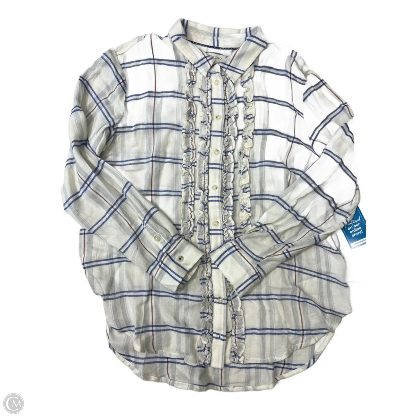 Top Long Sleeve By Pilcro In Plaid Pattern, Size: M