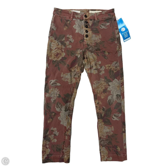 Jeans Skinny By Pilcro In Floral Print, Size: 8
