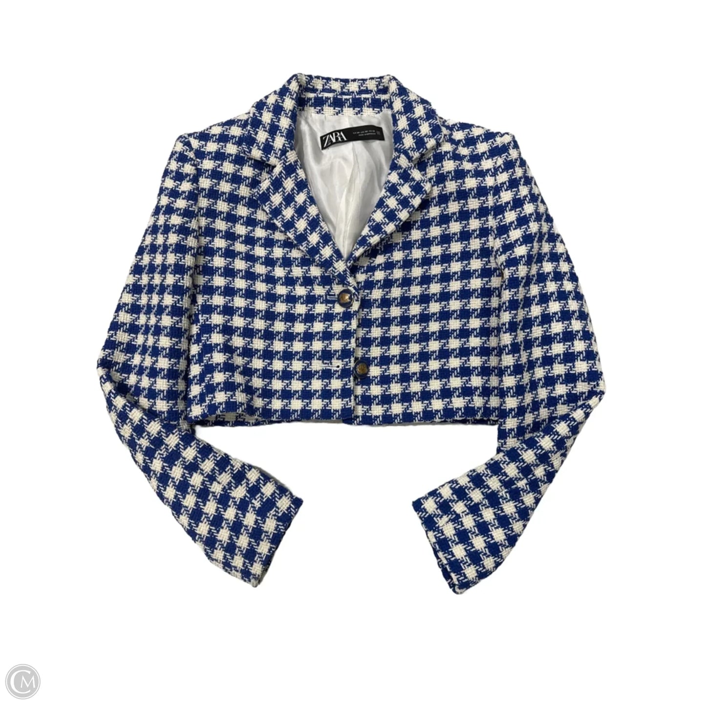 Blazer By Zara In Blue & White, Size: Xs