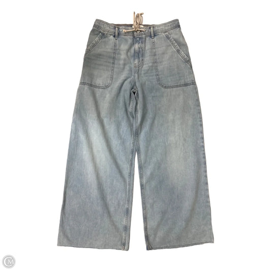 Jeans Wide Leg By Lucky Brand In Blue Denim, Size: L